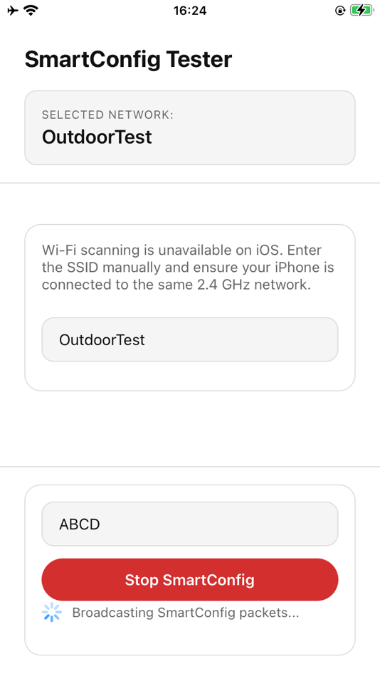 #3. SmartConfig Tester (iOS) Podle: Future Technologies Laboratory