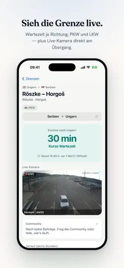 Screenshot von Granica: Grenzwartezeiten auf dem iPhone 3