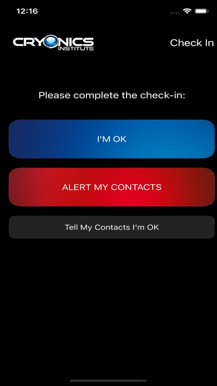 Cryonics Institute Check-In