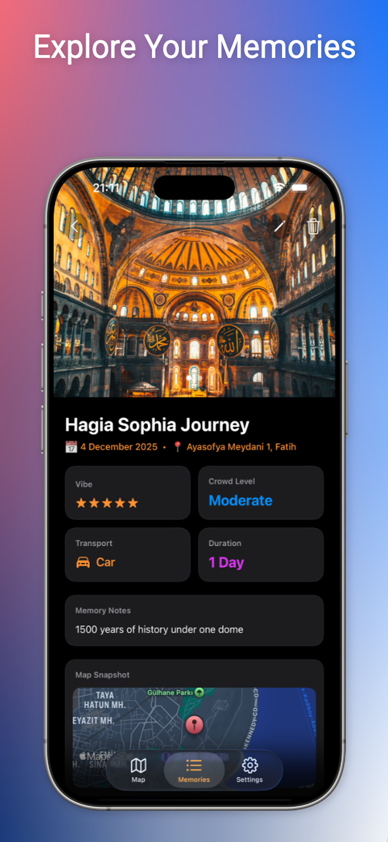 VibeMemory: Travel Journal screenshot 3