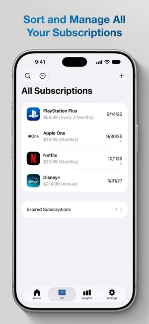 Subscriptions: Manage Subs screenshot 2