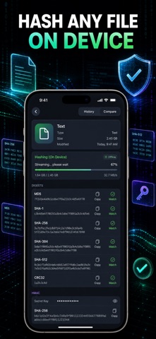 Calculadora Hash: MD5 SHA256 iPhone screenshot 5