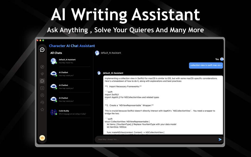 #3. AI Chatbot : Ask Assistant AI (macOS) Podle: Haroon Ahmad