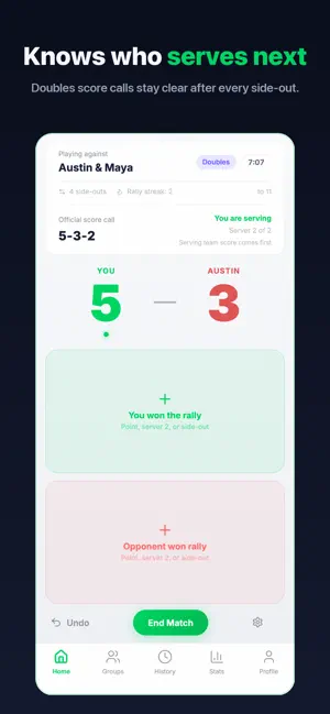 Pickleball Score Keeper: Rally screenshot 2