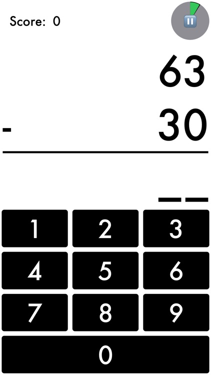 Flash Subtraction Game