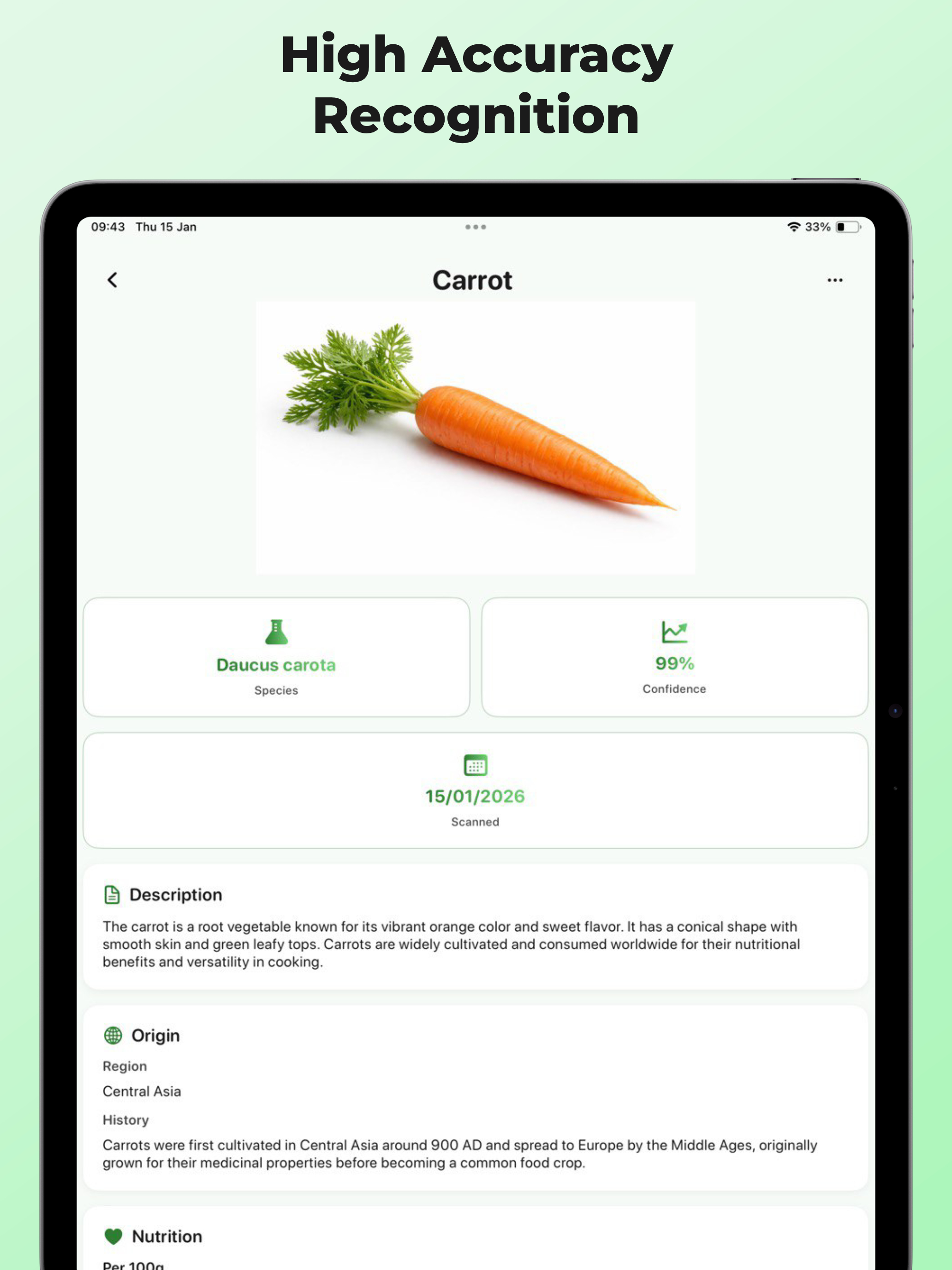 Vegetable Identifier: Scan AI