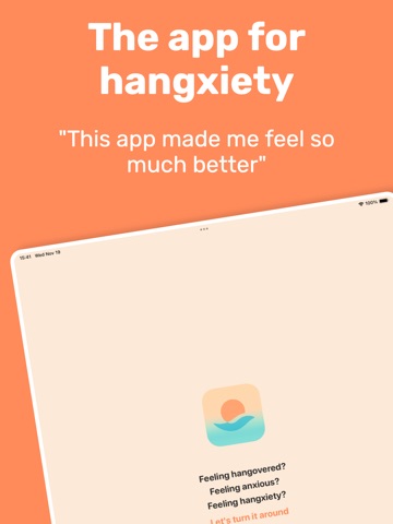 No Hangxiety – Hangover Relief iPad screenshot