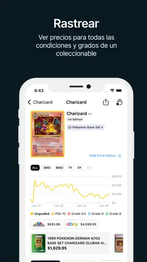 Captura de pantalla de PriceCharting: JCC, Juegos+ en iPhone 1