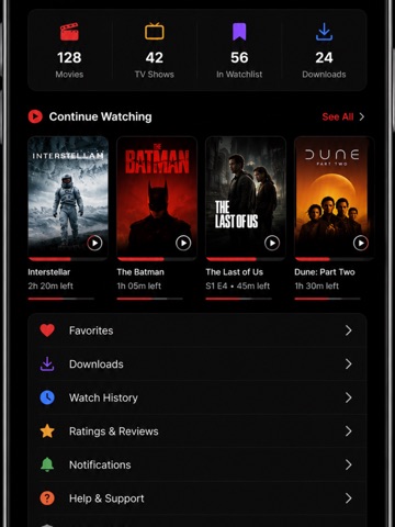 Cinemate: Movies, TV & More iPad screenshot