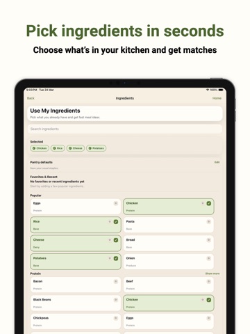 What To Cook: Easy Recipes iPad screenshot
