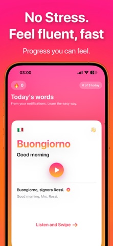 Piuma: Learn Languages Easily iPhone screenshot