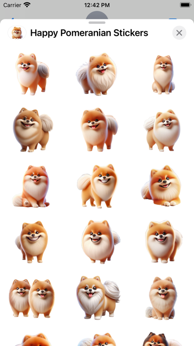 Screenshot 2 of Happy Pomeranian Stickers App
