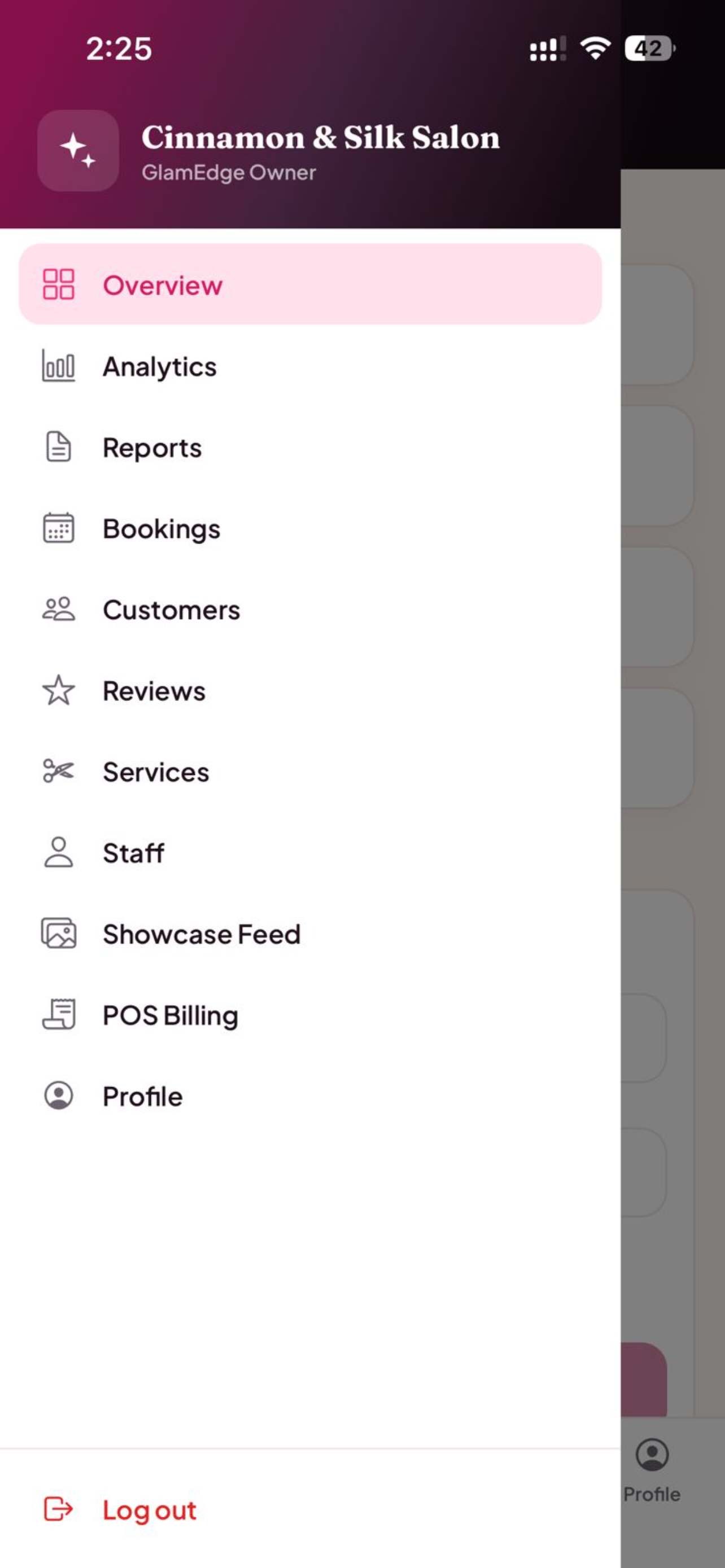 Screenshot 2 of GlamEdge Owner