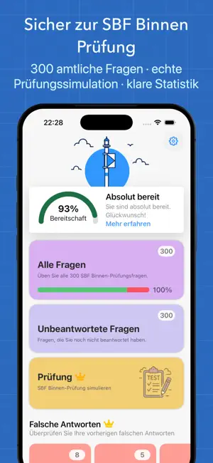 SBF Binnen Fragen Knoten Segel screenshot 1