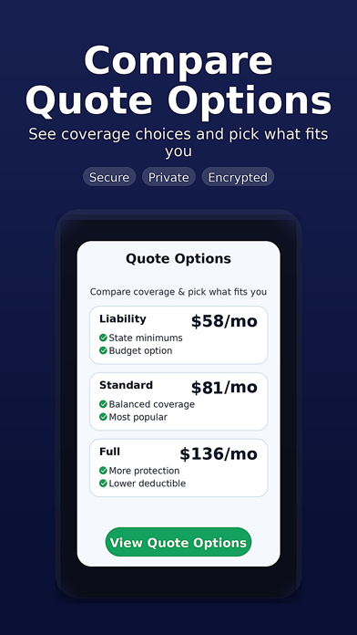 Auto Insurance Quote screenshot