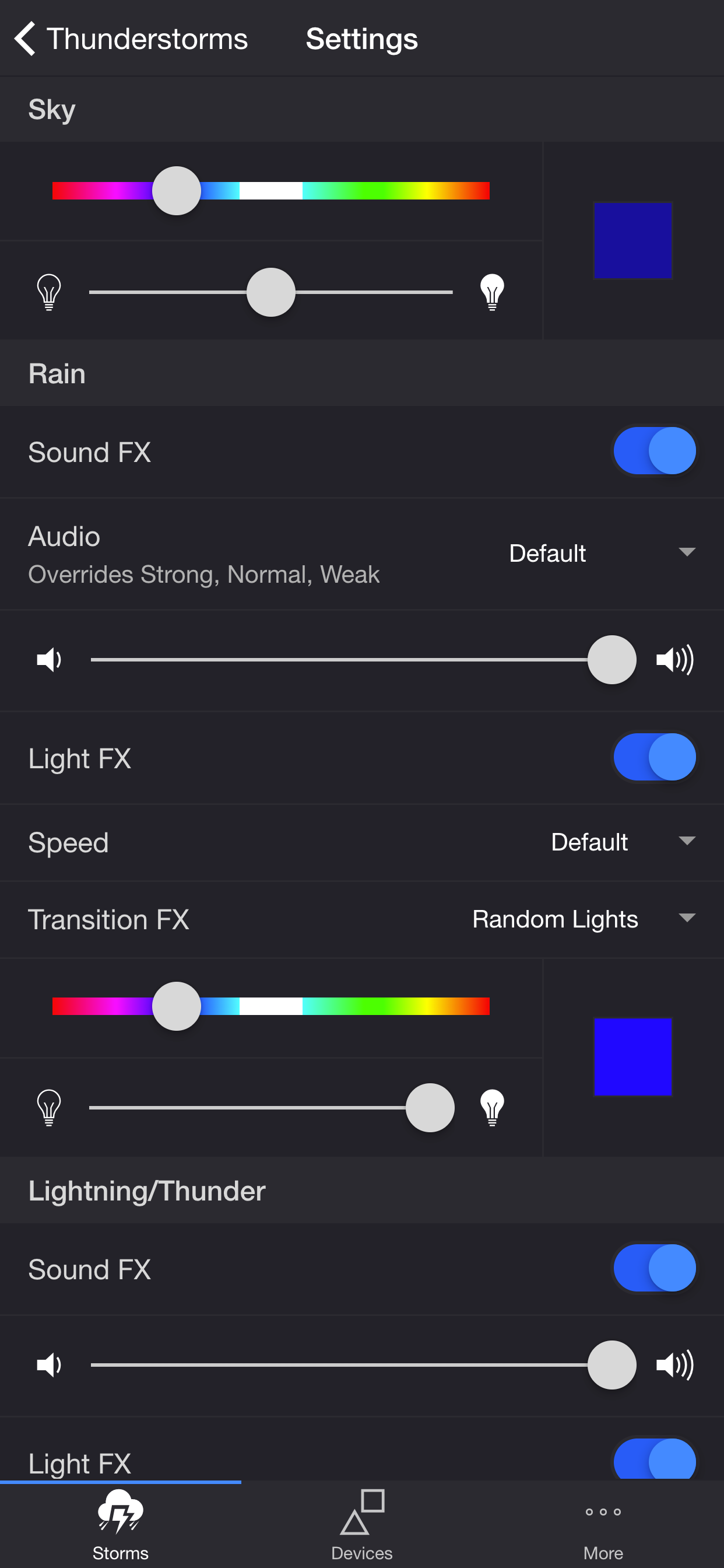 Thunderstorm for Nanoleaf screenshot 2