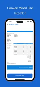 Word2PDF - Convert Word to pdf screenshot #2 for iPhone