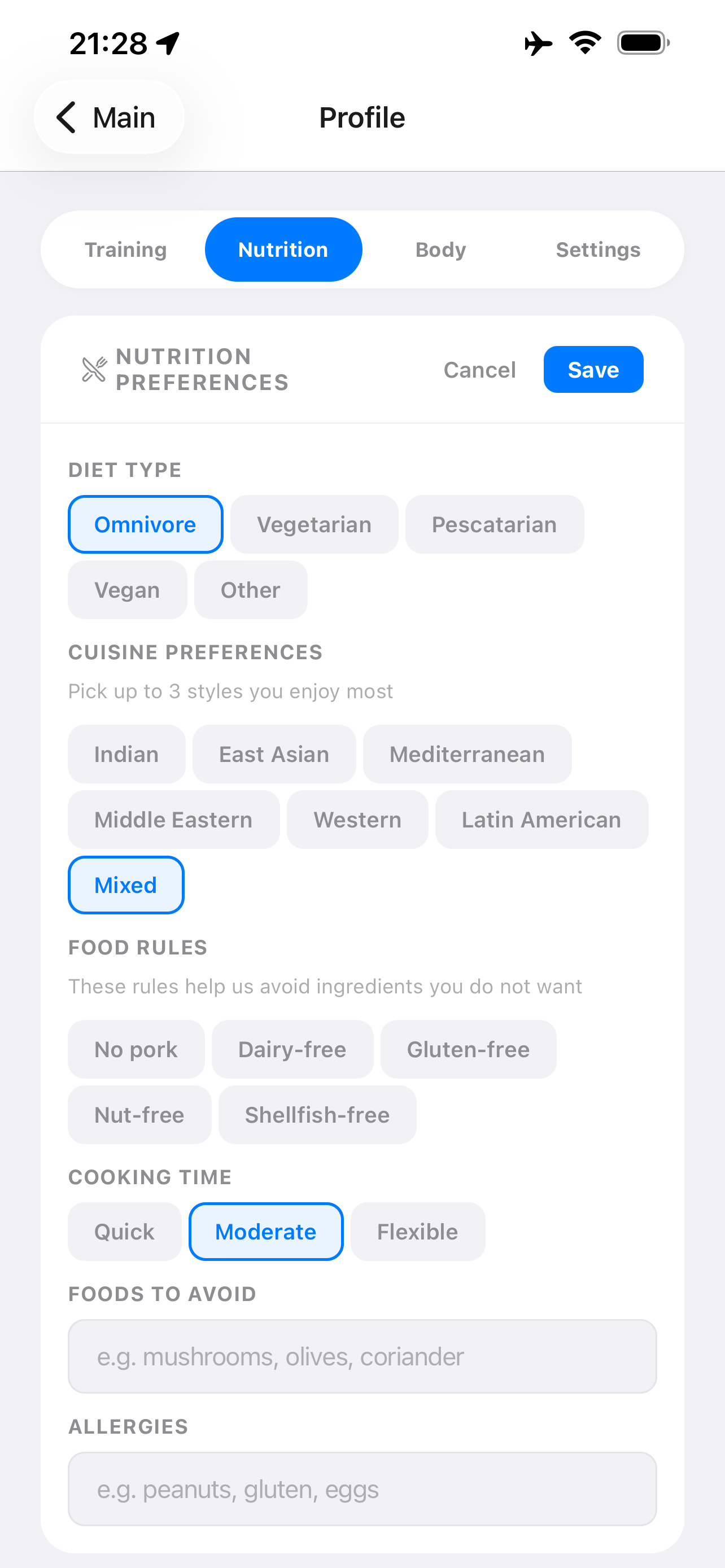 PlateLoad: Workout & Meals