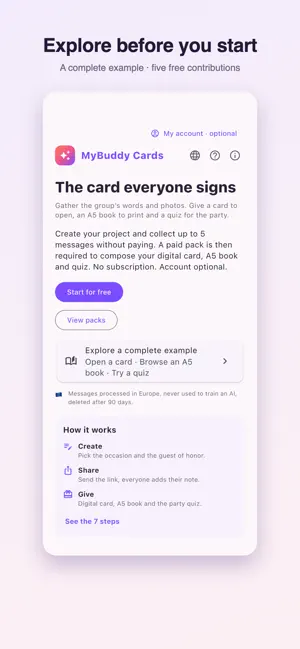 MyBuddy Cards screenshot 1
