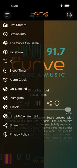 91.7 The Curve - WJPR screenshot 2