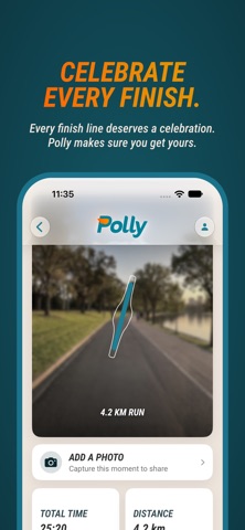 Polly | Walk Run Ride Tracker screenshot