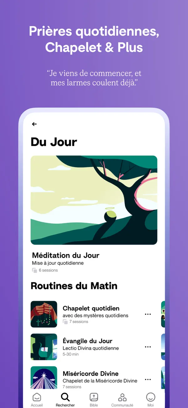 Screenshot #3 pour Hallow: Prière & Méditation