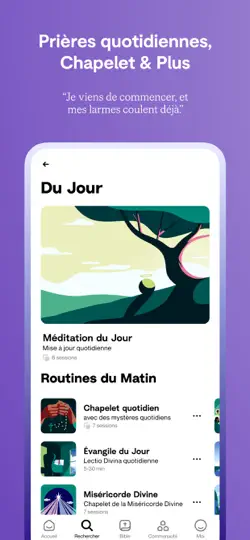 Capture d'écran de Hallow: Prière & Méditation sur iPhone 3