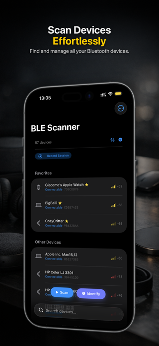 BLE Scanner: Bluetooth Sniffer Screenshot 1 of 4