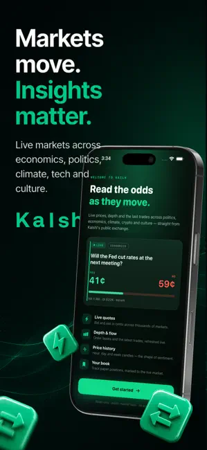 KALSH: Kalshi Market Board iPhone screenshot 1