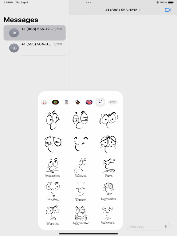 Screenshot #5 pour Face & Emojis Stickers