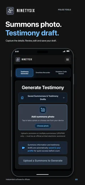 NinetySix 96: Police Tools screenshot 3