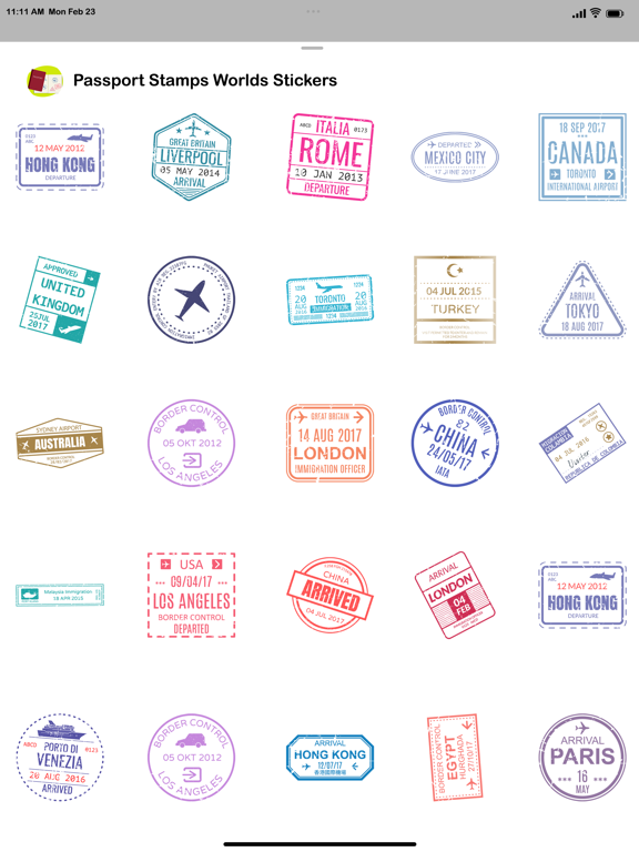 Screenshot #5 pour Passport Stamps World Sticker