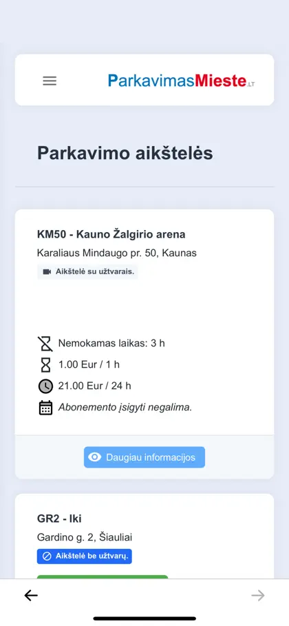 Captura 3 de 3 de ParkavimasMieste