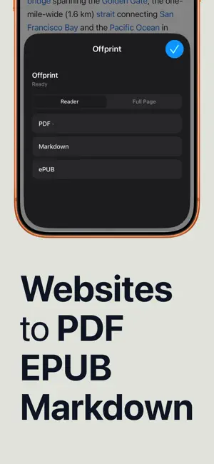 Offprint: Web to PDF & EPUB screenshot 1