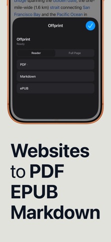 Offprint: Web to PDF & EPUB Screenshot 1 of 3