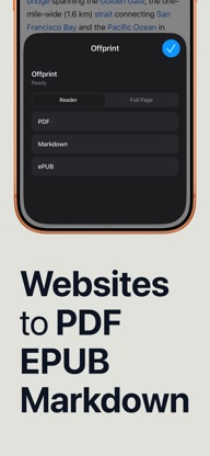 Offprint: Web to PDF & EPUB screenshot 1