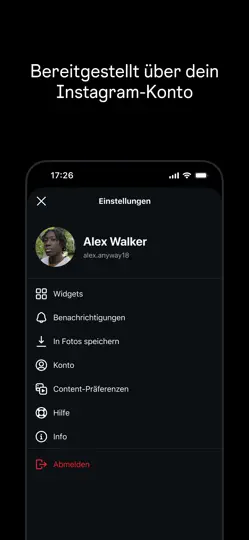 Screenshot von Instants, Eine Instagram-App auf dem iPhone 6