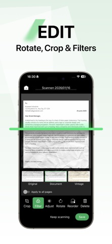 Lens - PDF Scanner, PDF Reader iPhone screenshot