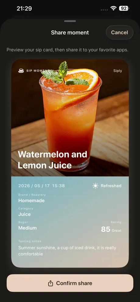 Siply - Drinks and Mood screenshot 3