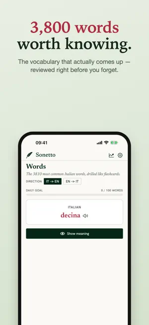 Sonetto: Learn Italian screenshot 4