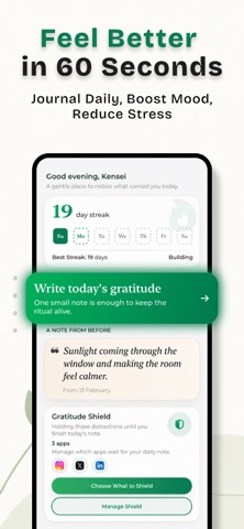 Gratitude Journal: Threefold Screenshot 1 of 4
