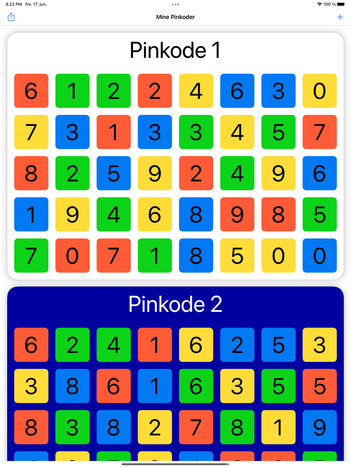 #1. My PIN Codes (iOS) 게시자: Niels Bo