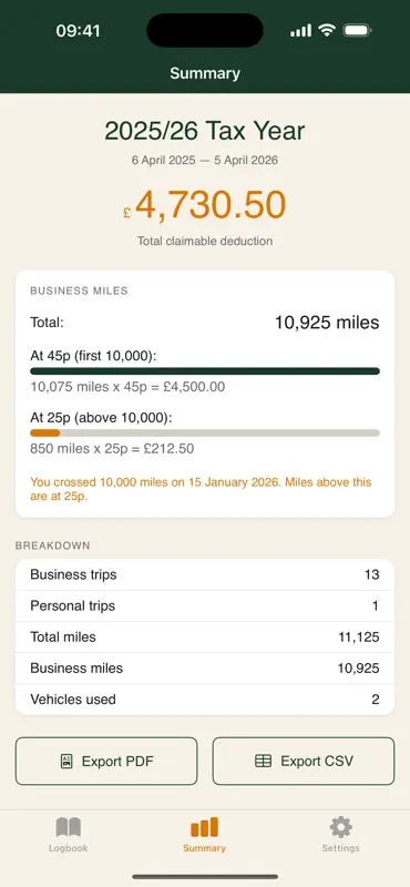 MileLog screenshot 3 of 6