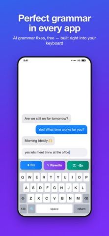 GrammarKey: AI Grammar Fixer screenshot