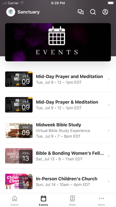Sanctuary Church Indianapolis Screenshot