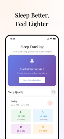 Veluna:Fitness&Sleep Companion iPhone screenshot