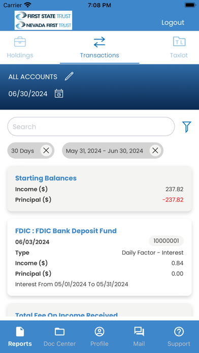First State Trust Company Screenshot
