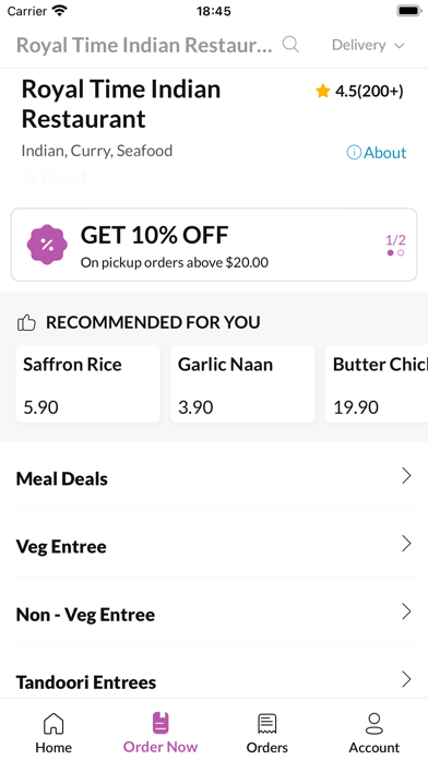 Royal Time Indian Restaurant Screenshot