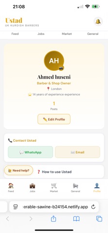 Ustad barbers screenshot