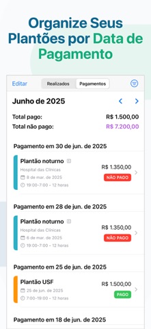 Plantãozinho iPhone screenshot 3